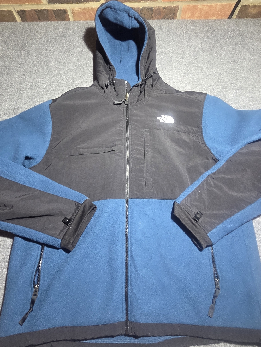 The North Face Denali Fleece Hoodie Jacket Men’s XL Blue Black Full Zip